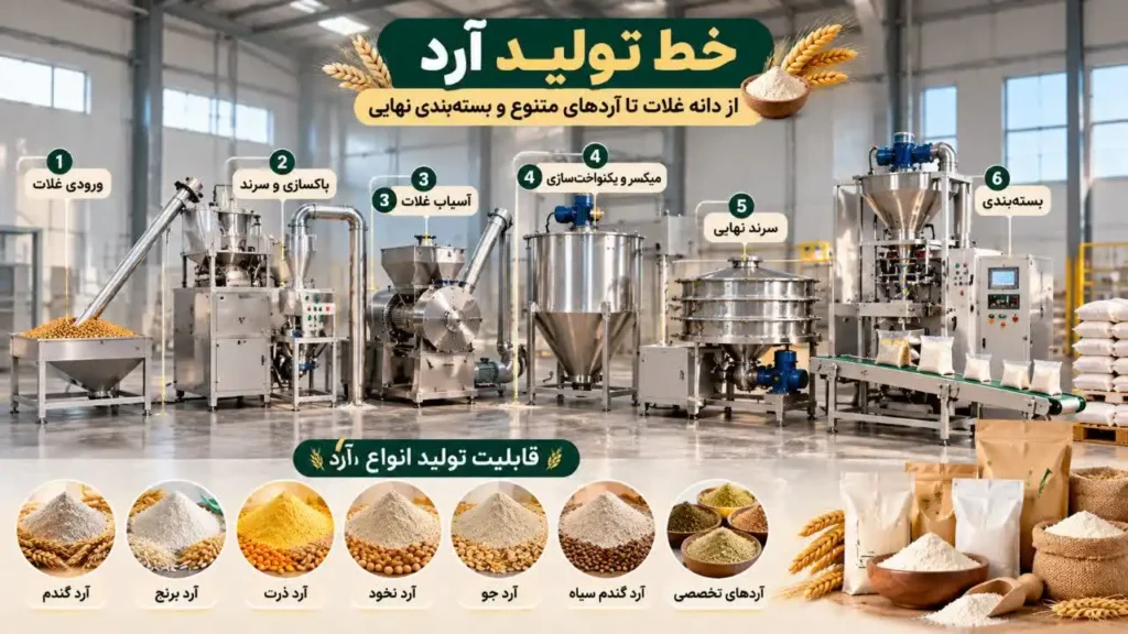 راه اندازی خط تولید آرد و ادویه جات